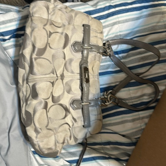 Silver Coach purse - Picture 1 of 7